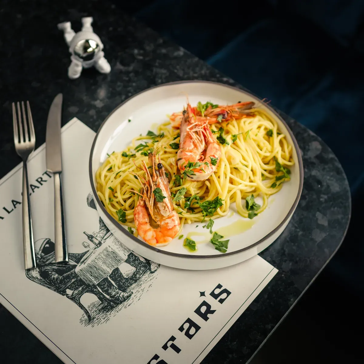 Spaghetti Aglio Olio Con Gamberi