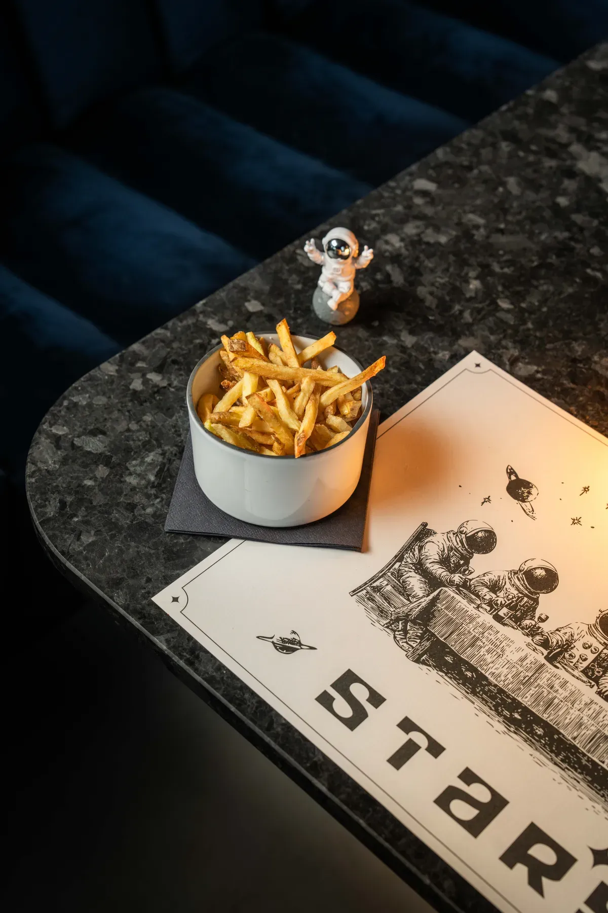 Crispy fries with sea salt