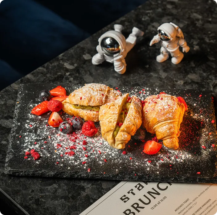 Pistachio mini croissants from the Stars weekend brunch