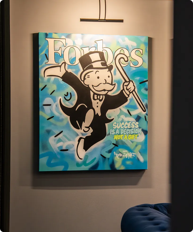 Pop-art painting in the Stars gallery in Smíchov