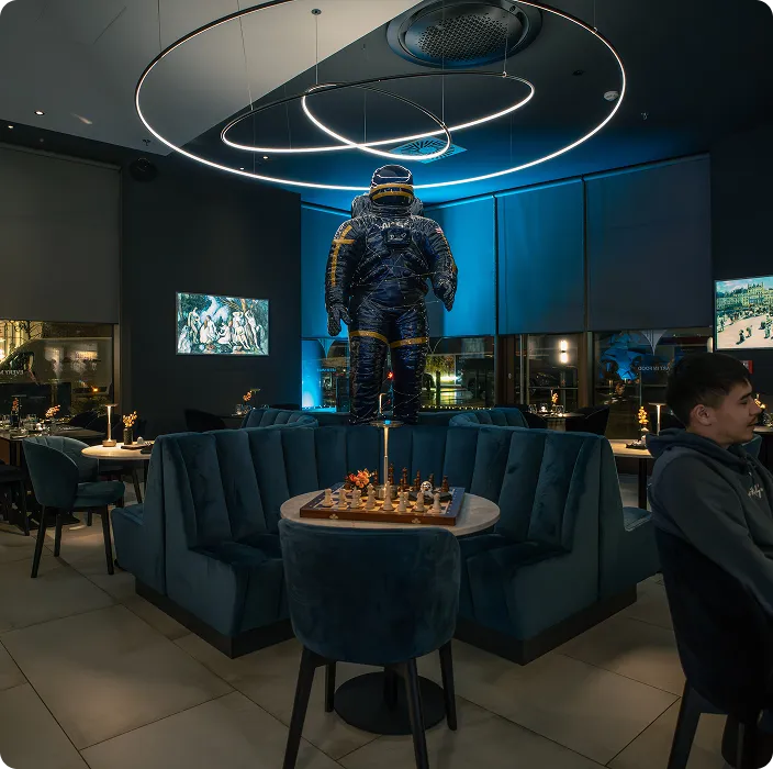 Interior of Stars restaurant in Smíchov, Prague